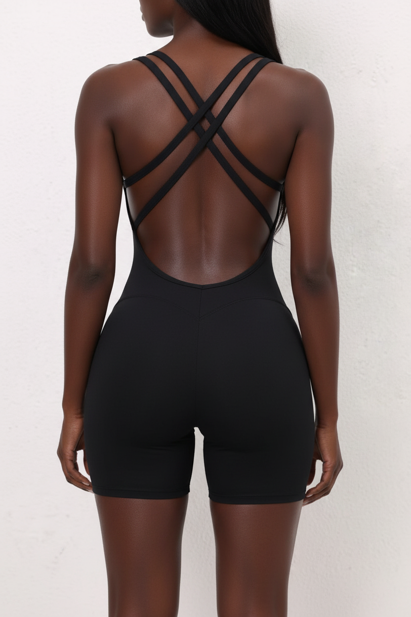 SculptCore Open Back Romper